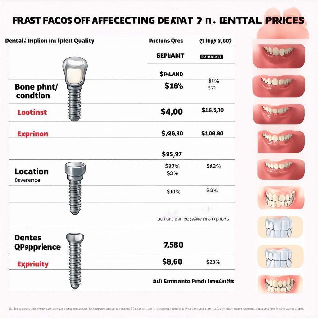 Các yếu tố ảnh hưởng giá implant