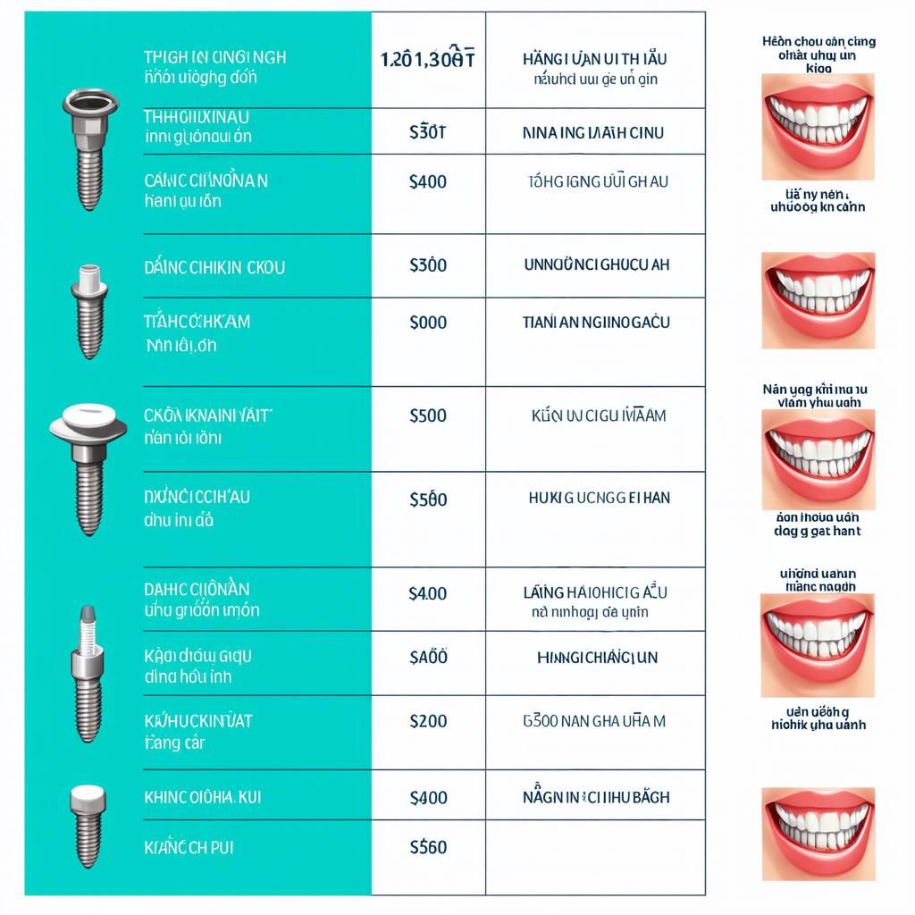 Bảng giá cắm implant