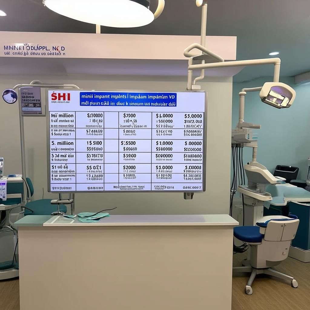 Giá mini implant trung bình