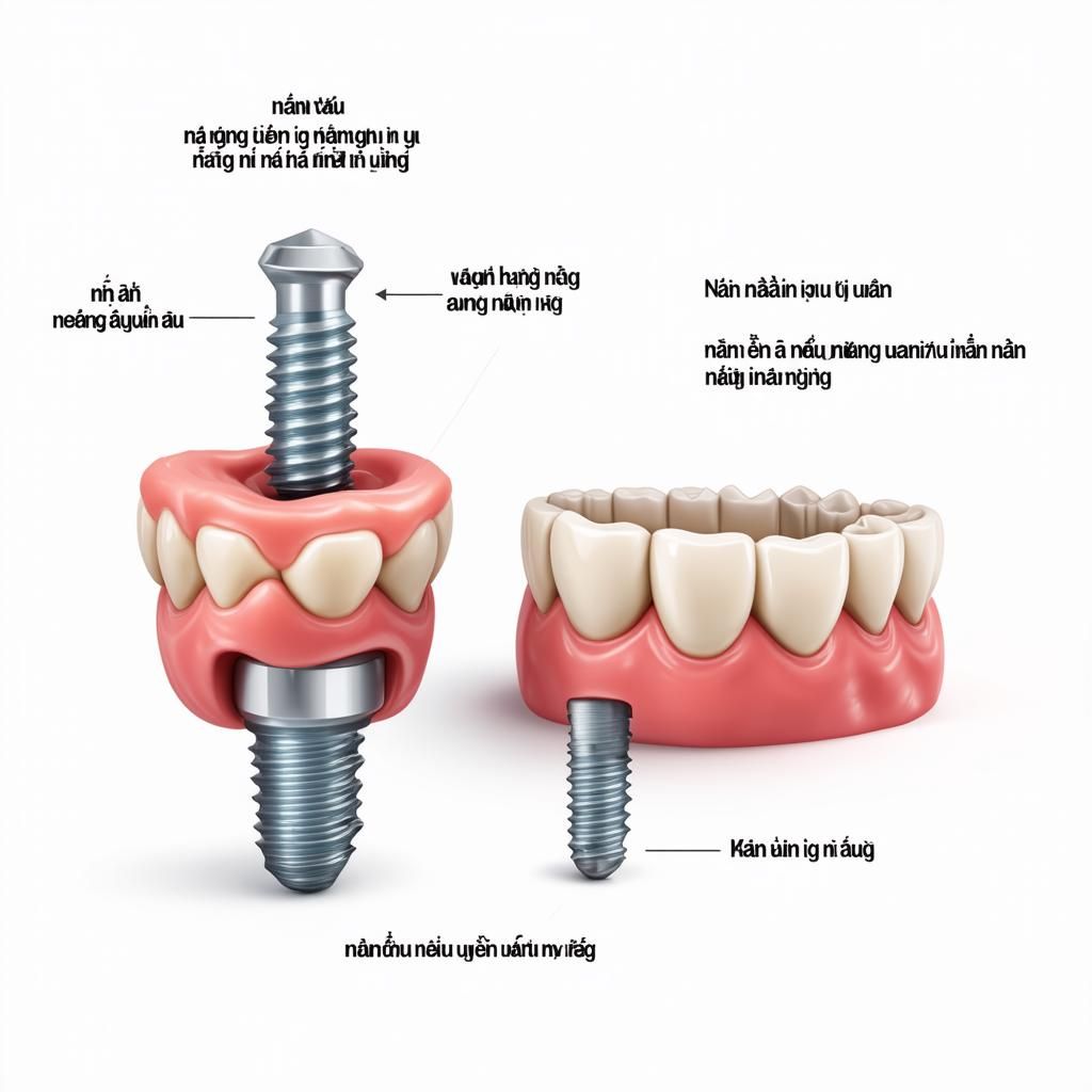 Cấu tạo răng giả trên implant