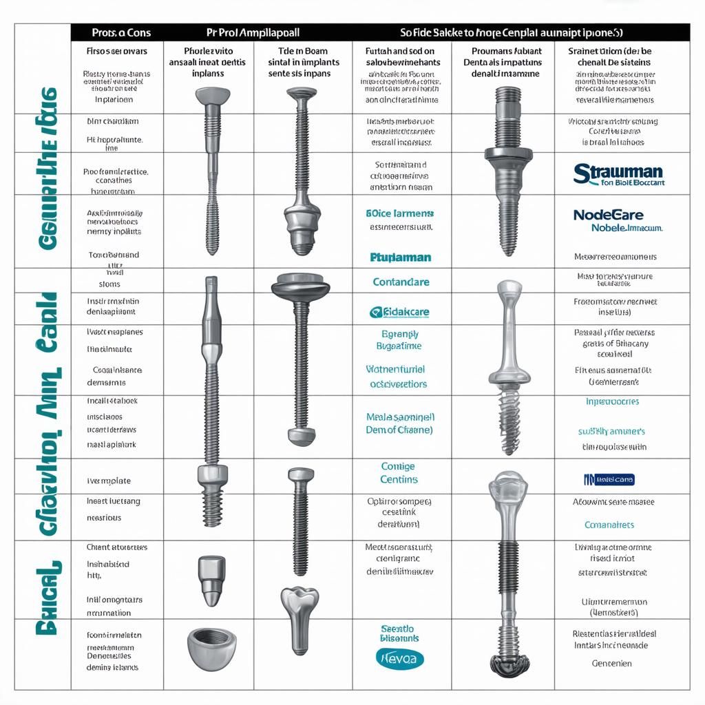 So sánh các loại implant