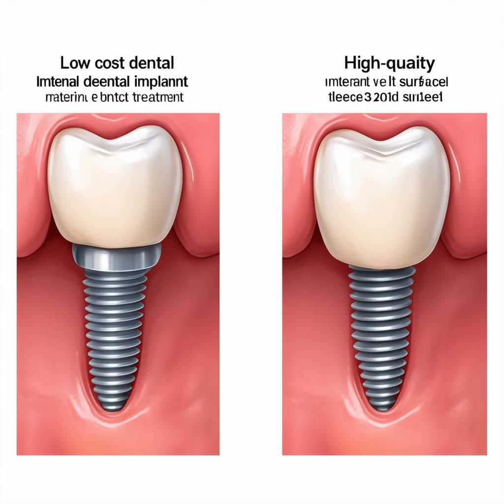 So sánh implant giá rẻ và cao cấp